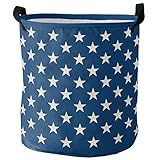 Handtuchkorb 4. Juli Patriotic Star Memorial Unabhängigkeitstag Wäschesammler Tragbar Wäschekörbe Mit Griffen Wäschebox Für Spielzeug Bad Kleidung,40X50Cm