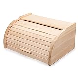 La Home by Chris Eleganter und Praktischer Brotkasten aus Buchenholz mit Belüftung 38 x 29 x 18 cm, Skandinavischer Stil, Optimal zur Aufbewahrung Ihres Frischen Brotes mit PZH-Zertifikat