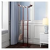 Garderobenständer Robuster vertikaler Garderobenständer for Foyer, Schlafzimmer, Wohnzimmer, Flur, Dekoration, Kleiderbügel for Aufhängen von Taschen, bodenstehender Garderobenständer aus Holz Gaderob