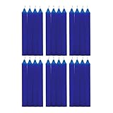 H Hansel Home - Leuchterkerzen 24 Stück, Kronkerzen Durchmesser 1.8 cm, Länge 17.5 cm,blau Farbe