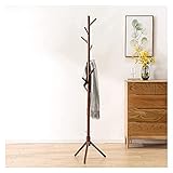 Garderobenständer Holzmantel Rack Hut Rack Freistehende Mantelbaum mit 8 Haken 3 einstellbare Größen und einfacher Montage-Kleiderständer for Schlafzimmer Büro Flur Eingang Taschenständer (Color : 2