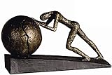 Casablanca Design Skulptur Heavy Ball Höhe 21.5 cm Länge 37 cm bronzeoptik aus Poly Wohnzimmer Skulpturen Deko Modern