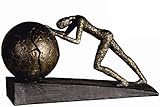 Casablanca Design Skulptur Heavy Ball Höhe 21.5 cm Länge 37 cm bronzeoptik aus Poly Wohnzimmer Skulpturen Deko Modern