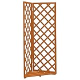 LONGMHKO Garten Balkon Eck-Rankgitter Orange 50x50x145 cm Massivholz Tanne Zusammenbau ererlich: Ja