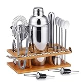 14-Piece Cocktail Shaker Bar Set Stainless Steel Bartender Kit Mixer Drink Bartender BrowserKit Bars Set Tool Accessories Tools