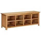 Schuhregal 114x37x45 cm Massivholz Eiche,Heim & Garten,Haushaltsbedarf,Aufbewahrung & Ordnungssysteme,Kleideraufbewahrung,Schuhregale & -schränke