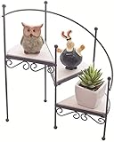 SXDHOCDZ Vintage-Blumenregal aus Schmiedeeisen, Treppen-Pflanzenregale für Heimdekoration und fleischige Blumentöpfe