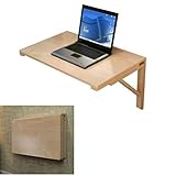 BAWHO Sehr Praktischer Massivholz Wand-Montierter Drop-Leaf-Tisch Faltbare Küche Esstisch Schreibtisch Einfacher Computer Schreibtisch Hängetisch/100 * 50 Cm/39,5 * 20In