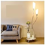 Stehleuchte Stehlampe Standleuchte Schlafzimmer Wohnzimmer Hauptdekoration Bodenleuchte Teetisch Vertikale Art Stehende Helle Stehlampe Standlampe Wohnzimmer ( Color : White , Size : Remote control )