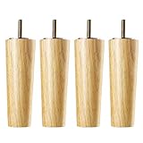 Robuste Möbelbeine natürlichem Massivholz, Ersatzfüße, konische M8-Sofabeine Holz, for Tisch, Couch, Schrank, Ottomane, TV-Ständer, Zweiersofa, Kommode, Bank, Stuhl, Hocker, Bücherregal, 4-tlg Connect