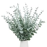 INSANYJ 30 Stück Eukalyptus Künstliche Pflanzen, Eucalyptus Decoration Eukalyptusblätter Kunstpflanzen Eukalyptus Künstlich Getrocknet für Wohnzimmer Deko Modern Balkon Zimmer Tischdeko Hochzeit