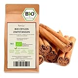 Kamelur Bio Ceylon Zimtstangen - 250g (ca.50 Stück) - Ganzer Ceylon Zimt Bio in biologisch abbaubarer Verpackung