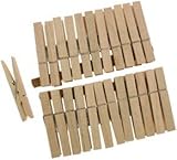 24 Holz-Wäscheklammern # Maße: ungefähr 7,3 x 1 cm # Wäscheklammer mit Feder # Holzklammer Holzklammern Wäscheklammern
