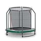 Ampel 24 Deluxe Ground Trampolin 244 cm komplett mit innenliegendem Netz, Sicherheitsnetz mit Stabilitätsring & 6 Stangen, für Kinder bis 35 kg