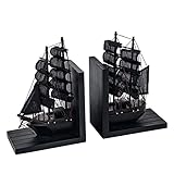 NOGRAX Buchstützen for Regale, handgefertigte Buchstützen in Segelbootform, Bücher zur Unterbringung von Harz-Bücherregalen, Bücherstützen, Büro, Wohnzimmer, Buchstützen for das Büro, robuster, rutsch