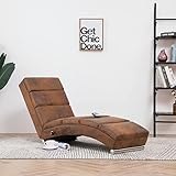 YuMeng Massage Chaiselongue, Massagesessel, Relaxsessel, Kinosessel, Fernsehsessel, Ohrensessel, Living Room Chairs, Braun Wildleder-Optik