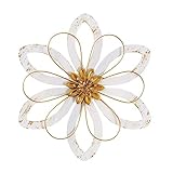 Wanddekoration Metall Blume, 3D Wanddeko Deko mit Aufhängeloch, Dekorationen für Haus Wohnzimmer Esszimmer Schlafzimmer Küche Korridor