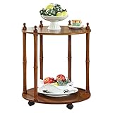 QCQ Couchtisch Massivholz Mobil Modern Minimalistisch Kleine Couchtisch Eckschrank Seitenschrank Restaurant Weinschrank (Color : A, Size : 60cm)