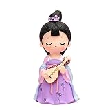 MACIUM Tabellenzahlen Kleine Puppenornamente im chinesischen Stil, niedliche Tonfiguren, altes Puppenmädchen-Geschenk Büroklatsch (Color : C, Size : S(Height 8cm))