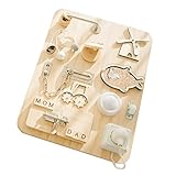 Jasufud Baby-Aktivitätstafel,Montessori sensorisches Brett aus Holz | Kindergeschenk Lernspielzeug zum Binden von Schnürsenkeln, Puzzles, Zahlen Lernen und Schlössern für Söhne, Töchter, Schwestern