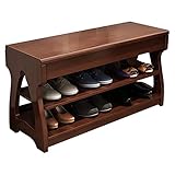 Schuhbank mit Stauraum, 2-stufiger Eingangsbereich Schuhbank mit Regalen, Lift-Top-Schuhschrank, multifunktionales Lagerregal für Eingangsbereich, Flur, Wohnzimmer, Schlafzimmer,A,80CM