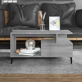 ZEYUAN Couchtisch, Wohnzimmertisch, Coffee Table, Living Room Table, Beistelltisch, Kleiner Tisch, Sofatisch, Telefontisch, Sofa Tisch, Grau Sonoma 90x49x45 cm Holzwerkstoff