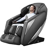 iRest Massage Chair with Intelligent Voice Control, Drainage Massage for Legs, Zero Gravity, Smart Button for Massage Programmes, SL Rails, Stretching Yoga (Black)