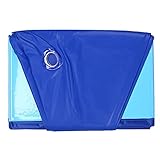YSBRYD Haustier Schwimmen Faltbare Badewanne Planschbecken Hund Haustier Waschmaschine für Welpen Drinnen/DraußEn (Blau, Φ80 X 20H)