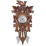 Moderne Kuckucksuhr, Vogel Hängende Uhr, Retro Holzhausszene Kuckucksuhr, Batteriebetriebenem Quartzwerk Wanduhr Home Decor