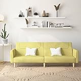 ZEYUAN Schlafsofa 2-Sitzer, Schlafcouch, Sofas & Couches, Couch Mit Schlaffunktion, Liegesofa, Sofabed, Grün Stoff