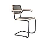 Togo Freischwinger Besucherstuhl mit luftdurchlässigem Meshgewebe Buche Natur/Schwarz