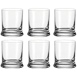 Leonardo K18 Trink-Gläser, 6er Set, spülmaschinengeeignete Wasser-Gläser, Trink-Becher aus Glas, Saft-Gläser, Getränke-Set, 350 ml, 035392