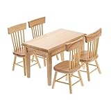 TOYANDONA 5 Stück Heimdekoration Kinderdekoration Miniatur-Dekoration Mini- Holzmöbel Mini- Möbel Esstisch Mini- Möbel Holz Mini- Miniatur-Möbel Fee