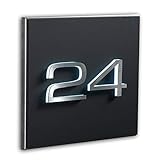 Metzler Individuelle Hausnummer matt in Anthrazit neu - 3D Design - Edelstahl massiv & nicht rostend - LED-Beleuchtung - alle Zahlen - direkt vom Hersteller