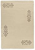 THEKO | Berber Teppich aus 100% Schurwolle aus Marokko | nachhaltig & robust | handgeknüpft | Farbe: Weiß | 250x350 cm