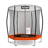 LeJump 235 cm Trampolin Outdoor Trampolin für Fitness und den Garten mit Umlaufendem Sicherheitsnetz 7.7ft 8ft Sunrise Trampolin für Kinder und Erwachsenen