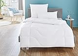Irisette medium Ganzjahresdecke Steppbett Lotte, mit Top Cool Gewebe, 95 Grad waschbar, inkl. Aufbewahrungstasche, 135 x 200 cm, weiß, Öko- Tex zertifiziert, Made in Germany