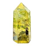 KWIXUK Natürliche gelbe Kristall-Obelisk-Kristall-Energiesäule Reiki-Heilquarzsteine YUCHENYIN (Size : 180-200g)