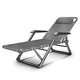 Liegestuhl, tragbarer Liegestuhl, Faltbare Garten-Sonnenliege mit Abnehmbarer Kopfstütze und Massage-Armlehne, Sonnenliege, Textilene erforderlich