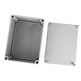 Outdoor-Abzweigdose mit Montageplatte, ABS-Kunststoff, Wasserdicht, Elektrische Projektbox für Verschiedene Outdoor-Stromgeräte, Grau