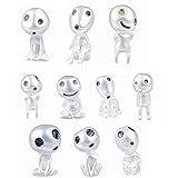 Gartendeko Prinzessin Figuren Elfen Leuchtende Gartendeko Mini Prinzessin Mononoke Baum Elfen Leuchtende Puppe für Garten Topfpflanze Home Garten Ornament leuchtende Outdoor-Rasendekoration 10 Stk