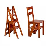 DEMYA Trittleiter Home Tritthocker, Ng und langlebiger Tritthocker aus massivem Holz, handgefertigter Tritthocker aus Holz, Fußhocker für Küche, Schlafzimmer, Wohnzimmer, Büro oder Garten/Holzfarb