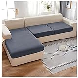 Rosnek Sofa Sitzkissenbezug Sofabezug 3 Sitzer,Polarfleece Sofahusse 3 Sitzer Stretch Couchbezug,Sofa Cover Couch überzug für Sofa überzug L Form,Chaiselongue,Ecksofa,1 Stück