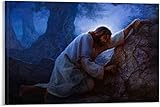 TOYOCC Wandbilder 30 x 50 cm, ohne Rahmen, Jesus in Gethsemane, Gartenposter, dekoratives Gemälde, Leinwand, Wandkunst, Wohnzimmer, Poster, Schlafzimmer, Gemälde