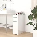 TALCUS Möbel mit Apothekerschrank Hochglanz weiß 20x45,5x60cm Engineered Holz
