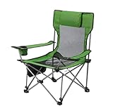 JYARZ Campingstuhl Tragbarer Campingstuhl Arm Klappbarer Strandsitz Mit Getränkehalter Picknickstuhl Freizeit Angelstuhl Anglerstuhl Faltstuhl (Color : Grün)