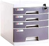 Home-Office-Desktop-Aktenschrank mit abschließbaren Schubladen, Datenschrank, Büro-Aufbewahrungsschrank, Aktenschränke (Size : Large 4 Tier)