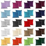 AR Line 2er Pack Jersey Kissenbezug mit Reißverschluss 100% BW 160 Gr/m² Kissenhülle, Farbe:Türkis, Größe:40 x 40 cm