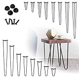 Izrielar 4er Set Tischbeine Metall Schwarz, Hairpin Legs 30cm Möbelfüße Haarnadel, Austauschbare Tisch &Schrank Beine Haarnadelbeine Tischgestell, möbelbeine Couchtisch Schreibtisch Esstisch