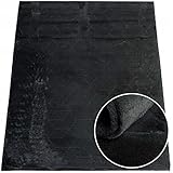 e-floor Weich Teppich | Schwarz | 60x100cm | Rabbit | Flauschig | Carpet | Fellteppich | Kunstfell | Shaggy | Bettvorleger | für Wohnzimmer, Deko, Schlafzimmer